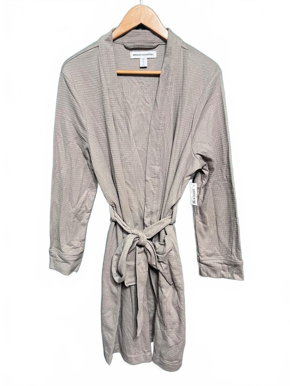 Amazon Essentials Women's Lightweight Waffle Full-Length Bath Robe Smokey Gray M